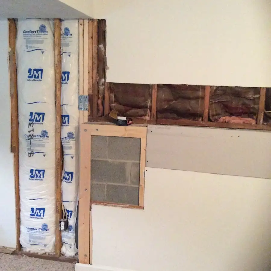 Wall insulation replacement during Basement Flood Cleanup in Mauldin
